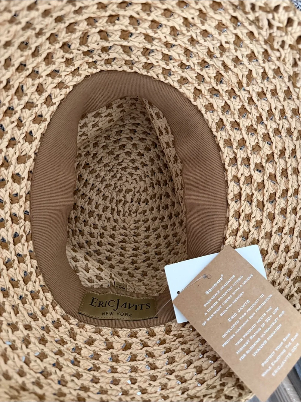 NWT Eric Javits Squishee Mita II Hat in Peanut - Picture 4 of 4